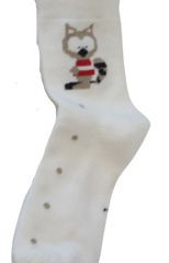 White/Tan Racoon Socks