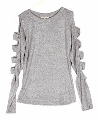 Lori & Jane Ladder-Cutout Long Sleeve Tee size 14