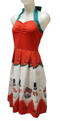 DressFo Christmas Party Dress with Snowmen and Ornaments - size 6