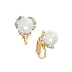Charter Club Gold-Tone Pave Imitation Pearl