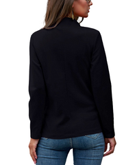 Romantichut Black & Gold Zip-Up Military Jacket