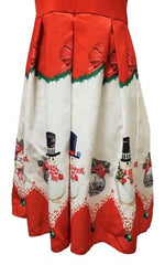 DressFo Christmas Party Dress with Snowmen and Ornaments - size 6