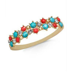 Charter Club Gold-Tone Crystal Stone Bangle