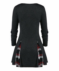 Camisa Plaid Pleat Top size 5XL