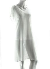 Alfani Plus Size Split-Front White Tunic Top size 2X