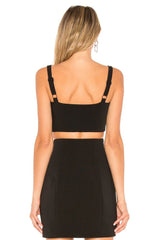 H:ours Issey Crop Top in Black