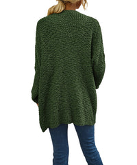 Supreme Fashion Green Pocket Open Cardigan