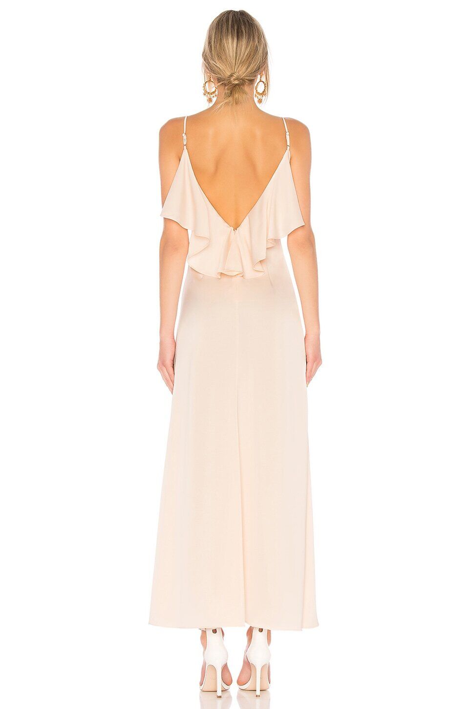v neck gown
