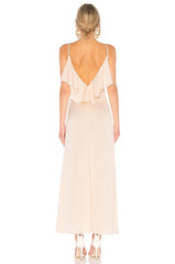 v neck gown
