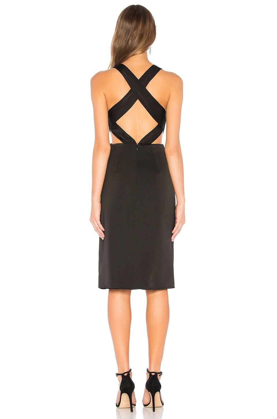 black midi dress with sleeves