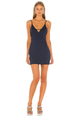 superdown Grecia Strappy Back Dress in Navy - size S - DYED