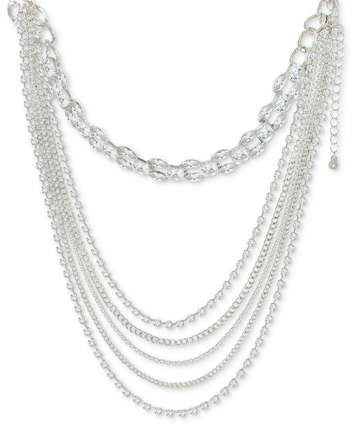 Thalia Sodi Crystal Layered Chain Necklace