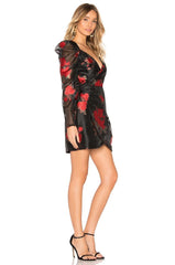 Black Ruched Mini Dress