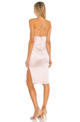 superdown Billie Drape Midi Dress in Blush - size M