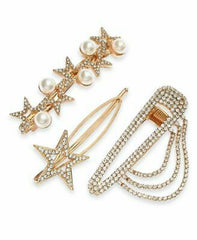 Thalia Sodi 3-Pc. Pave & Imitation Pearl Hair Clip Set