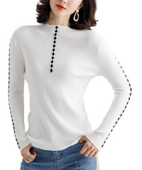Jasmine R. Diamond-Accent Long Sleeve Top size M