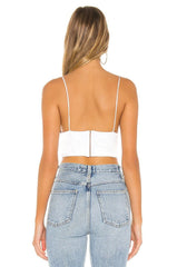 superdown Gene Satin Top in White - size S - Modified