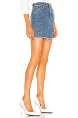 denim mini skirt