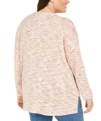 Style & Co. Plus Size Red Space-Dye Knit Sweater Tunic