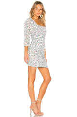 Green Floral Mini Dress