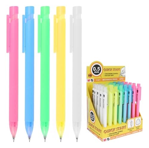 M&G Triangle Mechanical Pencil Ergonomic Non-slip Grip HB 0.7mm (4 per pack)
