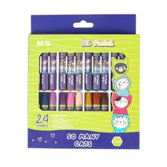 24 colors Oil Pastel-Hex shape. Diameter: 1cm.  (1 per pack)