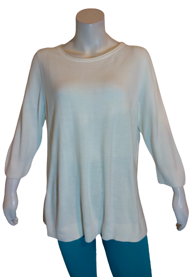 Karen Scott Woman Soft White Boatneck Sweater