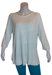 Karen Scott Woman Soft White Boatneck Sweater