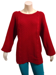 NY Collection Woman Red Knit Sweater