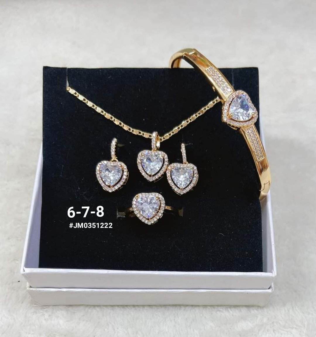 I Can't Believe It's Not Gold heart with big cz