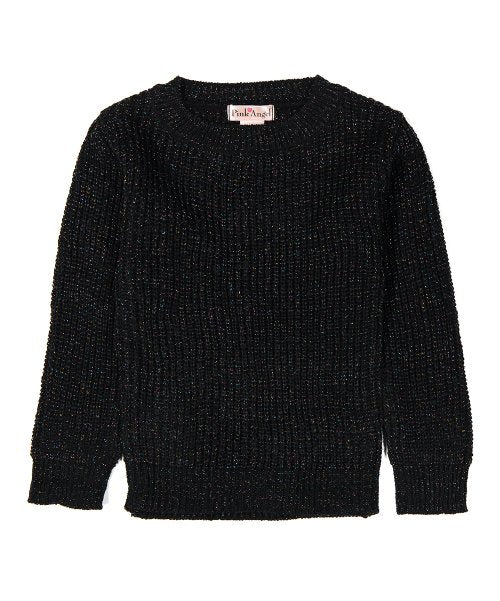 Pink Angel Black Metallic Sweater