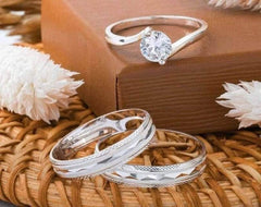 Campus Sophisticate Collection 925 Pure Italian Silver Wedding Rings