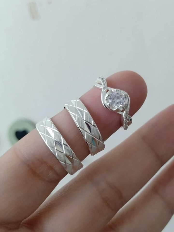 Campus Sophisticate Collection 925 Pure Italian Silver Wedding Rings