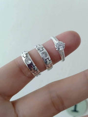 Campus Sophisticate Collection 925 Pure Italian Silver Wedding Rings