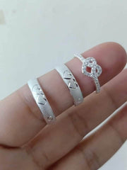 Campus Sophisticate Collection 925 Pure Italian Silver Wedding Rings