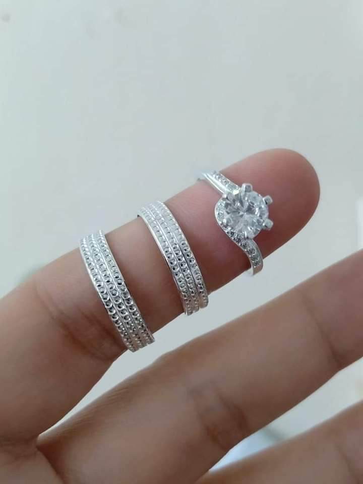 Campus Sophisticate Collection 925 Pure Italian Silver Wedding Rings