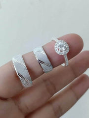 Campus Sophisticate Collection 925 Pure Italian Silver Wedding Rings