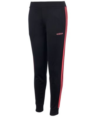 Adidas Little Girls Linear Tricot Jog BlackPink 6X