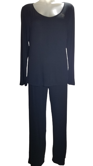 Harve Benard Everyday Koze Long Pajama Set Black
