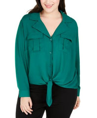 INC green blouse 0x