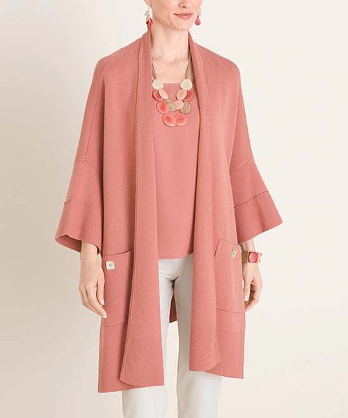 Chico's Canyon Rose Sweater Kimono