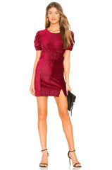 Privacy Please Olivia Mini Dress in Burgundy