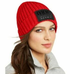 DKNY red beanie
