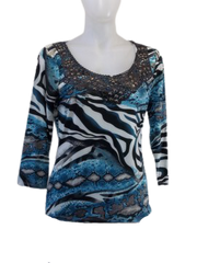 Black/Blue Venini Layered Top