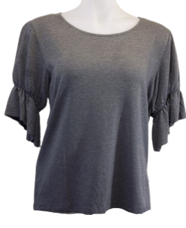 Gray Morgan Taylor Ruffled Blouse