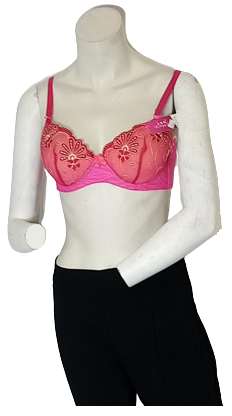 Lingyuli Pink Lace Covered Bra