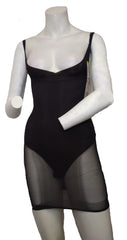 Cupid Miracle Suit Womens Wear-Your-Own-Bra Sheer Black
