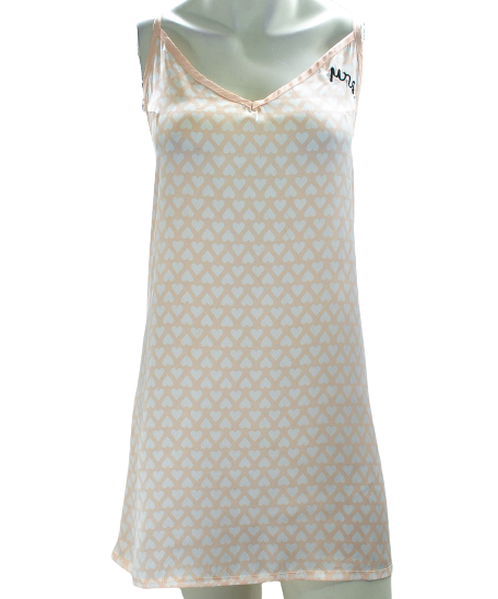 Betsey Johnson Pink Heart Printed Chemise Nightgown