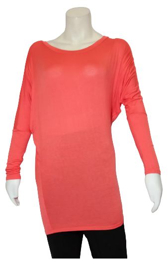 Love In Coral Long Sleeve Top