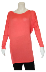 Love In Coral Long Sleeve Top